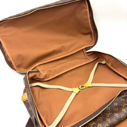 Louis Vuitton Sac Monogram Leather Brown Travel Bag Gold — view 5