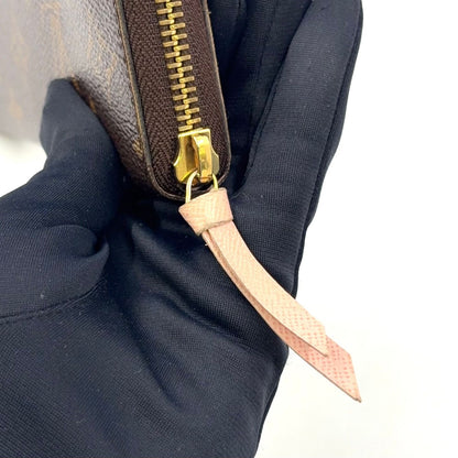 Louis Vuitton Portefeuille Clemence Monogram Rose Velours Leather Brown Light — view 7