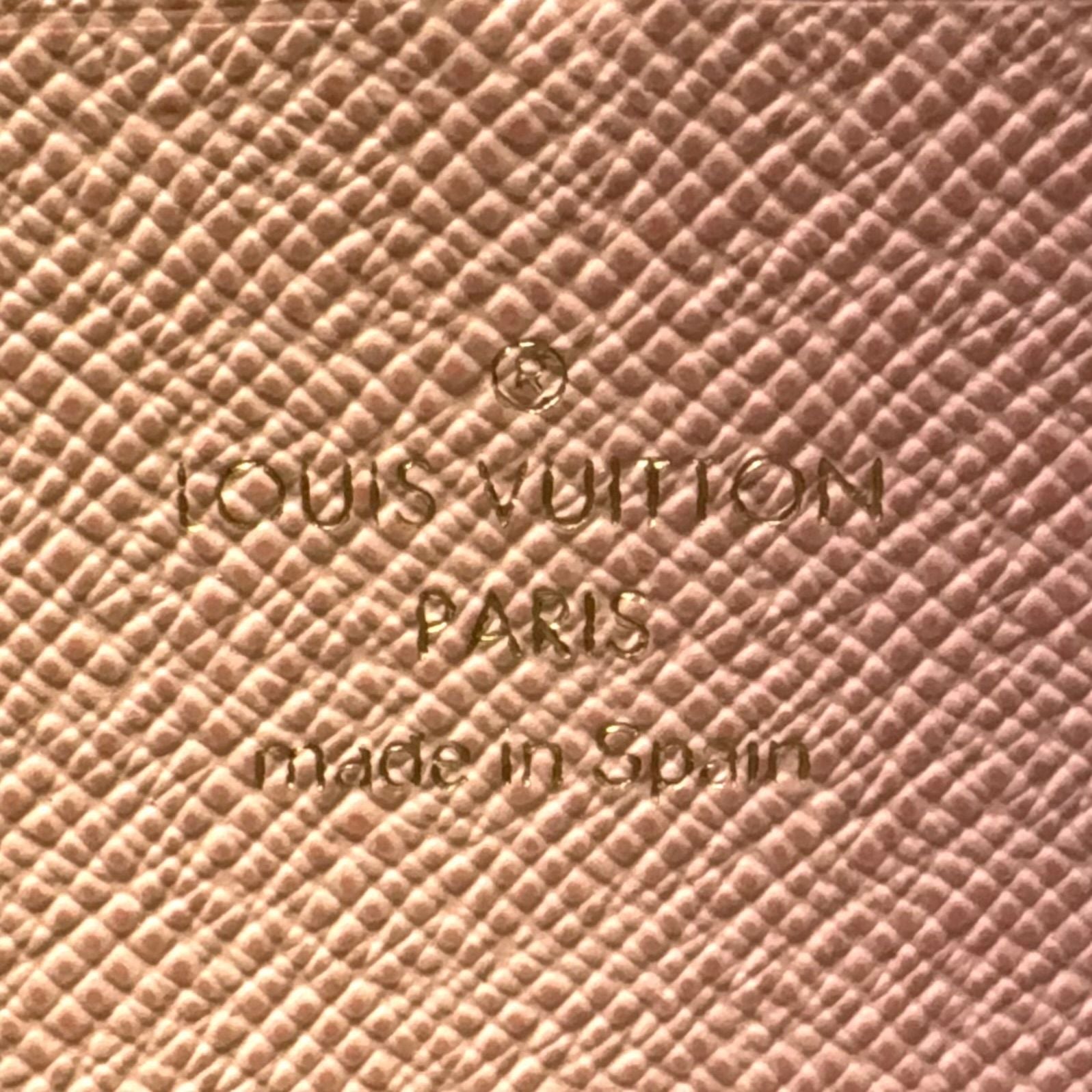 Louis Vuitton Portefeuille Clemence Monogram Rose Velours Leather Brown Light — view 5