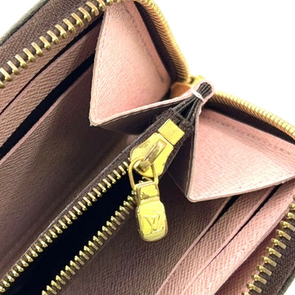 Louis Vuitton Portefeuille Clemence Monogram Rose Velours Leather Brown Light — view 8
