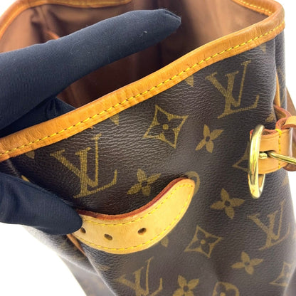 Louis Vuitton Batignolles Monogram Leather Brown Handbag Gold — view 9