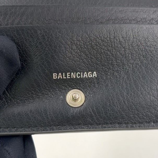 Balenciaga Everyday Billfold Bifold Wallet Leather Gray Silver — view 4
