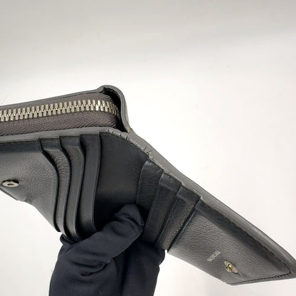 Balenciaga Everyday Billfold Bifold Wallet Leather Gray Silver — view 5