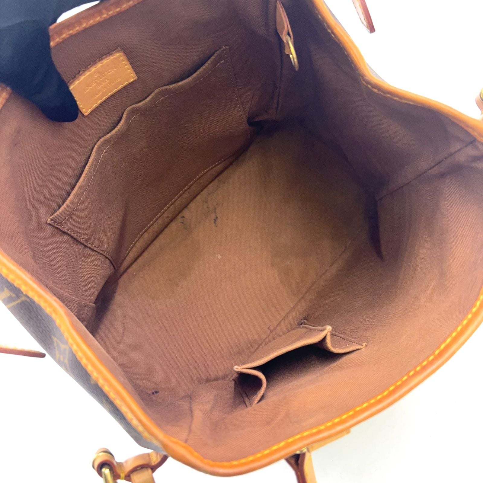 Louis Vuitton Batignolles Monogram Leather Brown Handbag Gold — view 3
