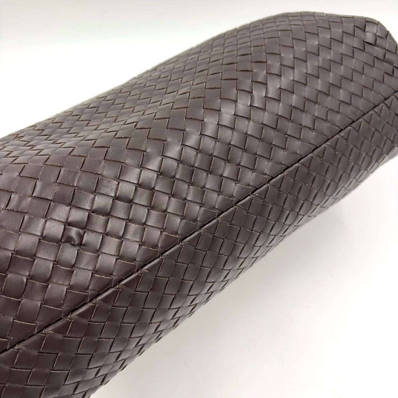 Bottega Veneta Intrecciato Leather Dark Brown Business Bag Silver — view 7