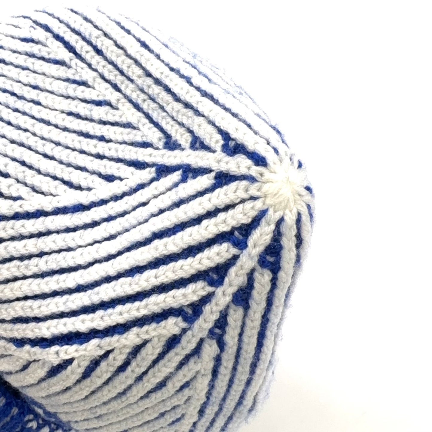 Louis Vuitton Bonerib Flower Wool Blue White Knit Hat — view 7