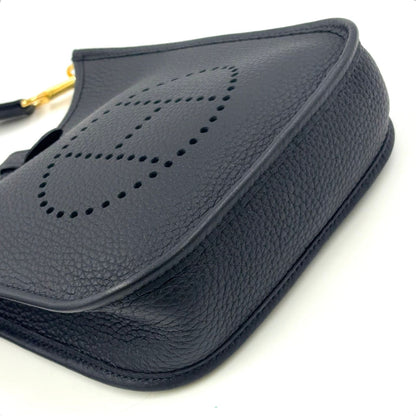 Hermes Evelyne TPM 16 Leather Black Shoulder Bag Gold — view 5
