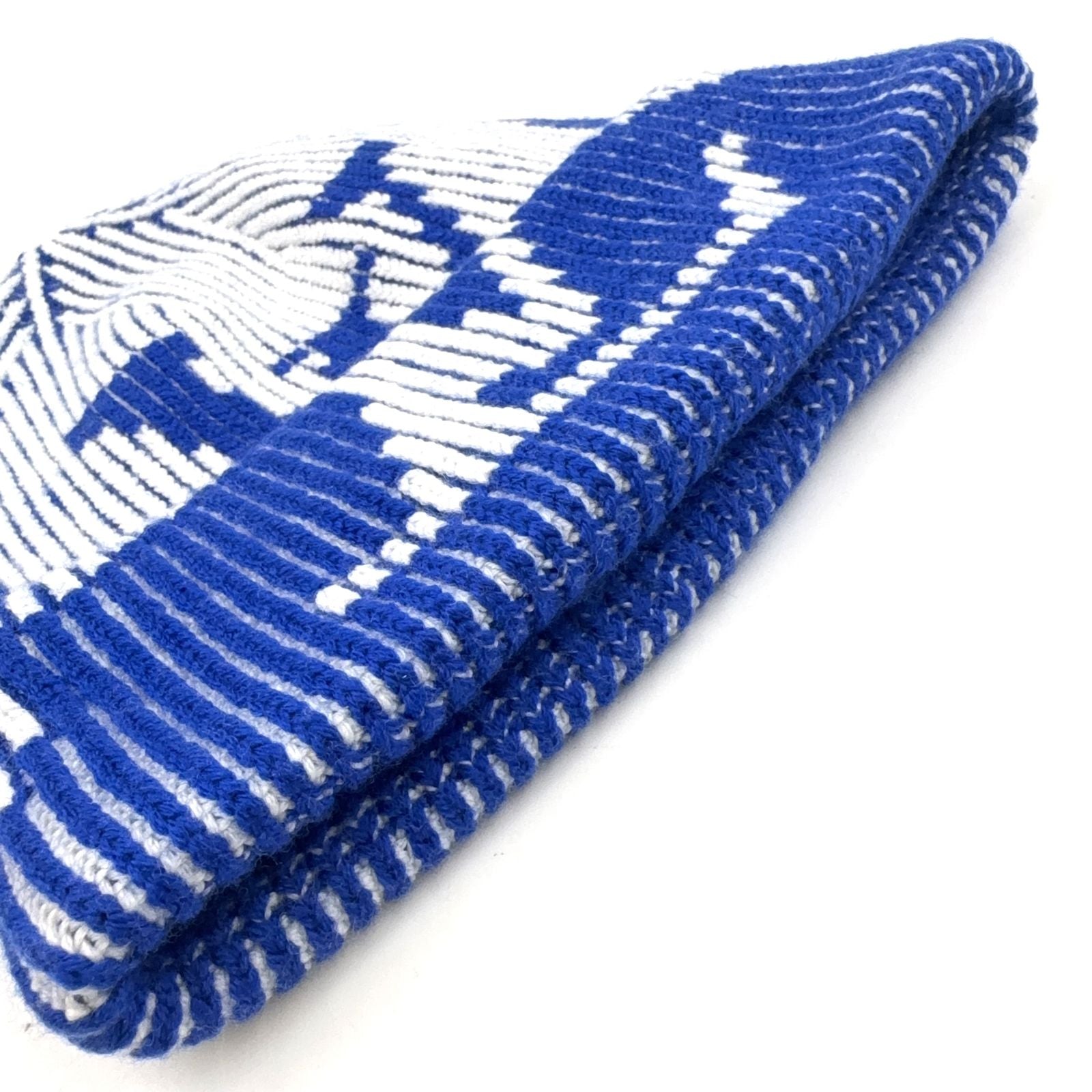 Louis Vuitton Bonerib Flower Wool Blue White Knit Hat — view 8