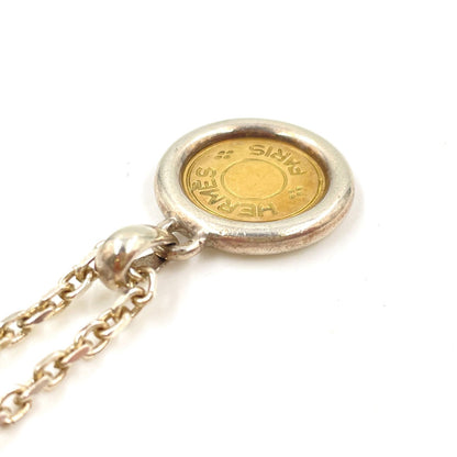 Hermes Series Metal Gold Silver Necklace — view 5