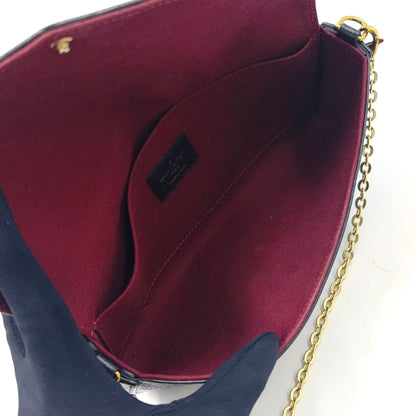 Louis Vuitton Pochette Felicie by Color Monogram Empreinte Leather Black Beige — view 3