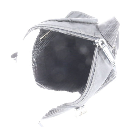 Prada Tessuto Nylon Triangle Logo Leather Shoulder Bag Crossbody Messenger — view 7
