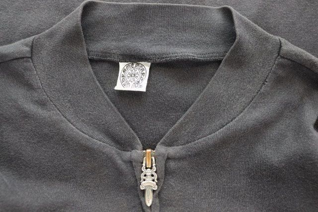 Chrome Hearts Vintage Sleeve Floral Zip Up Jersey Black Sweatshirt — view 5