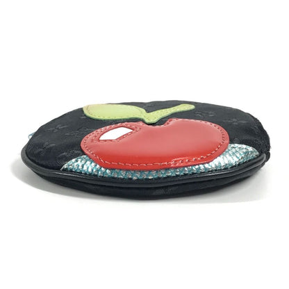 Louis Vuitton Coin Case Comte de Fais Apple Monogram Satin Canvas Black — view 5