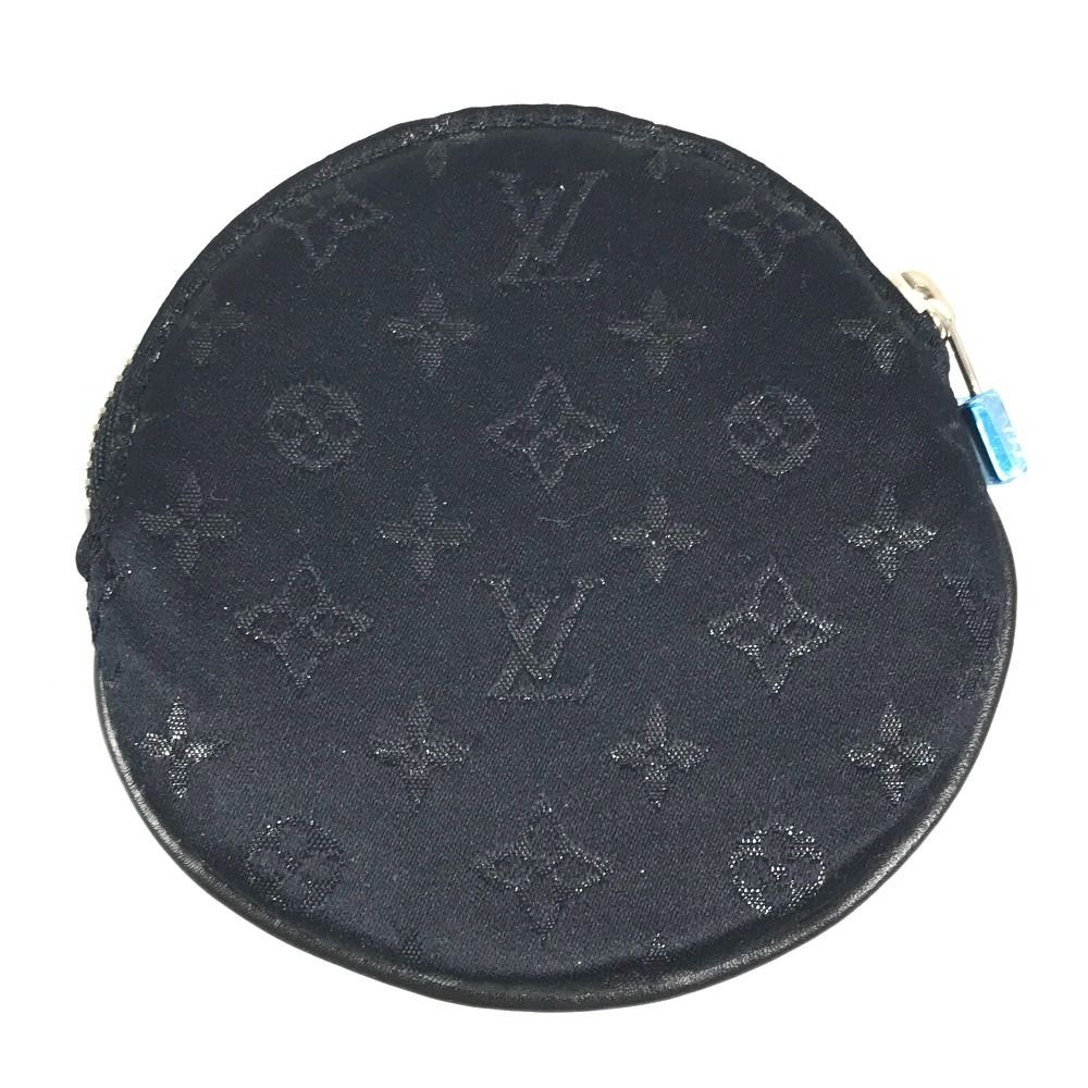Louis Vuitton Coin Case Comte de Fais Apple Monogram Satin Canvas Black — view 2