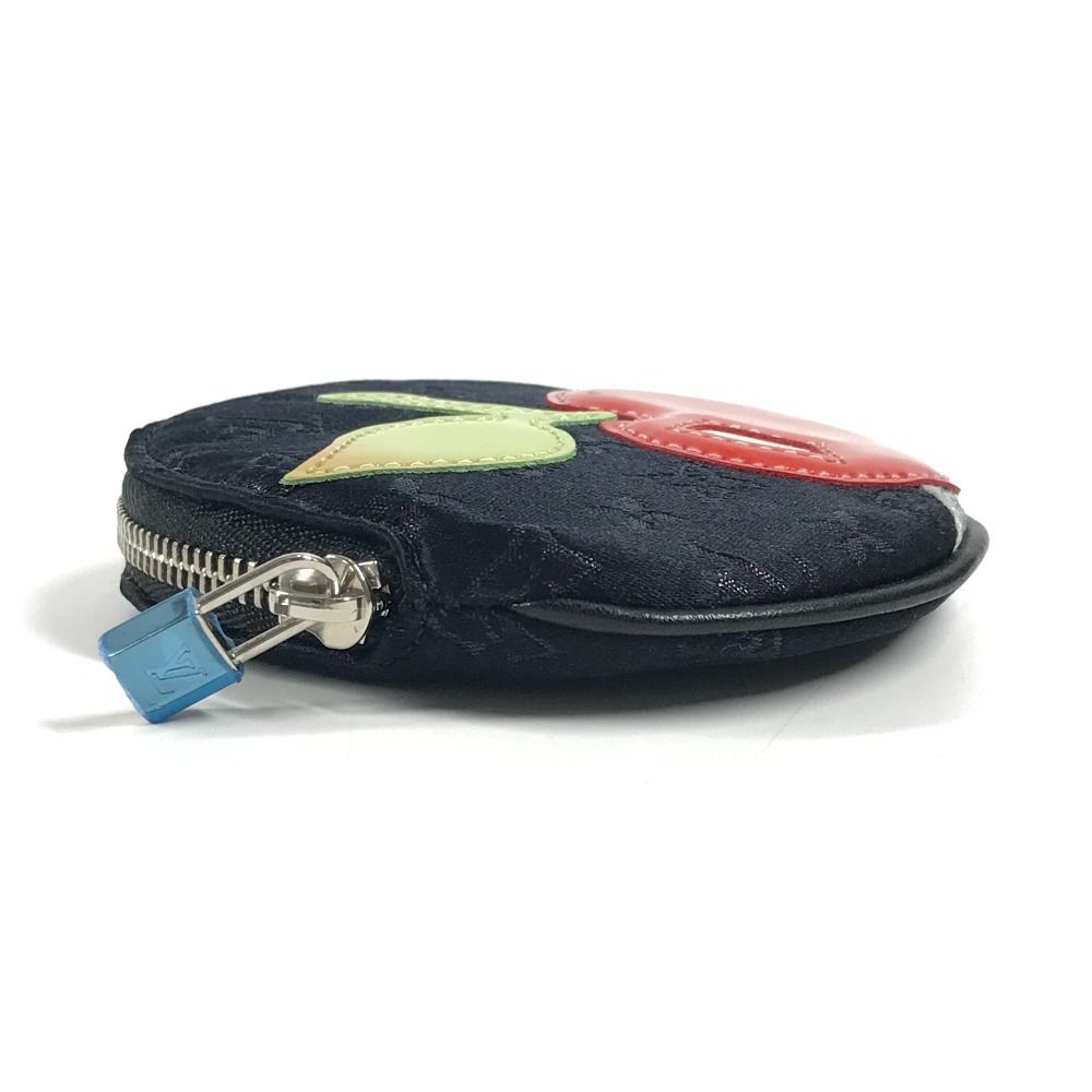 Louis Vuitton Coin Case Comte de Fais Apple Monogram Satin Canvas Black — view 3