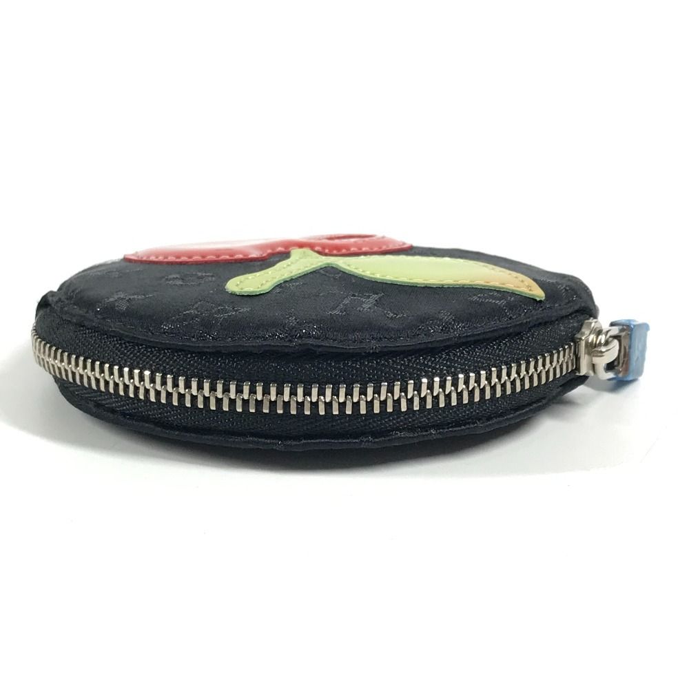 Louis Vuitton Coin Case Comte de Fais Apple Monogram Satin Canvas Black — view 6