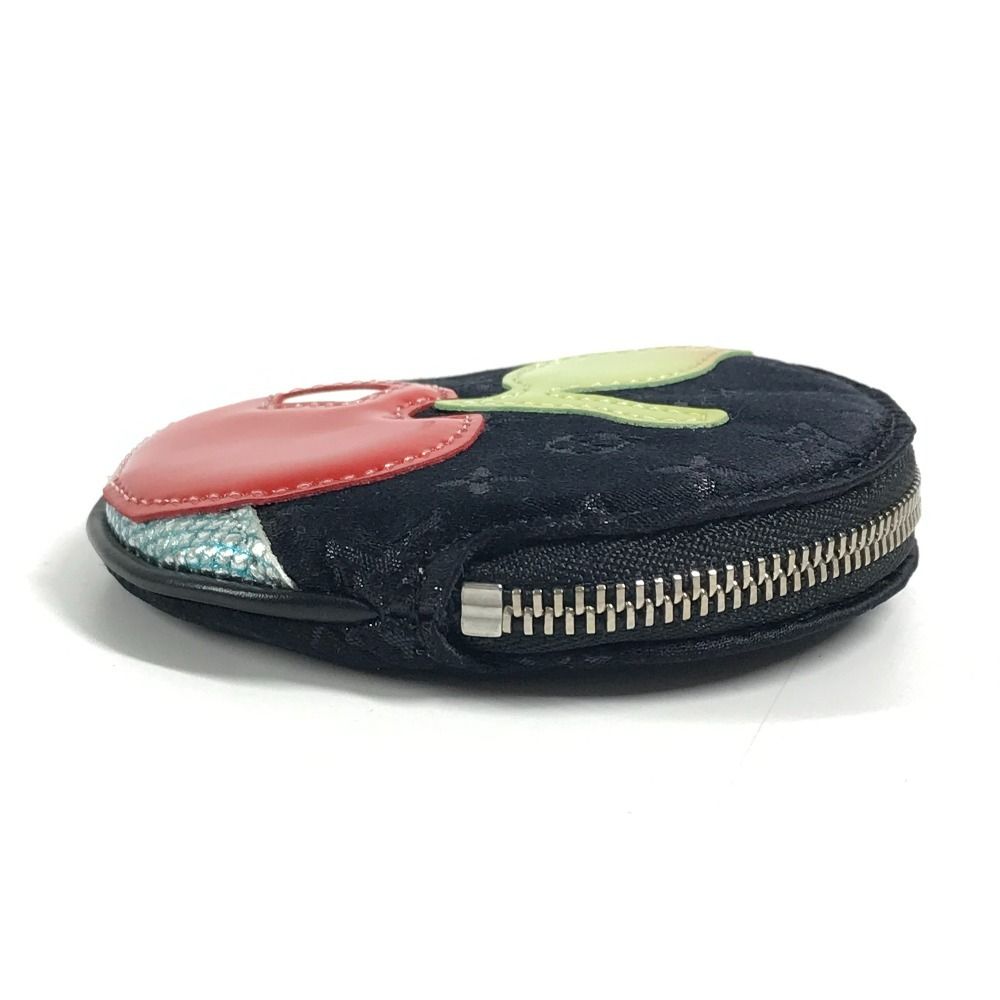 Louis Vuitton Coin Case Comte de Fais Apple Monogram Satin Canvas Black — view 4