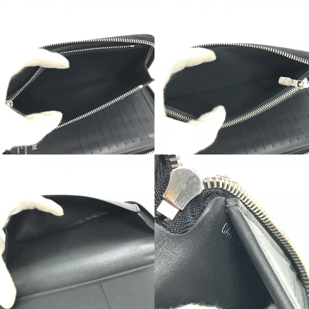 Louis Vuitton Wallet Vertical Zippy Taurillon Leather Noir Black — view 9