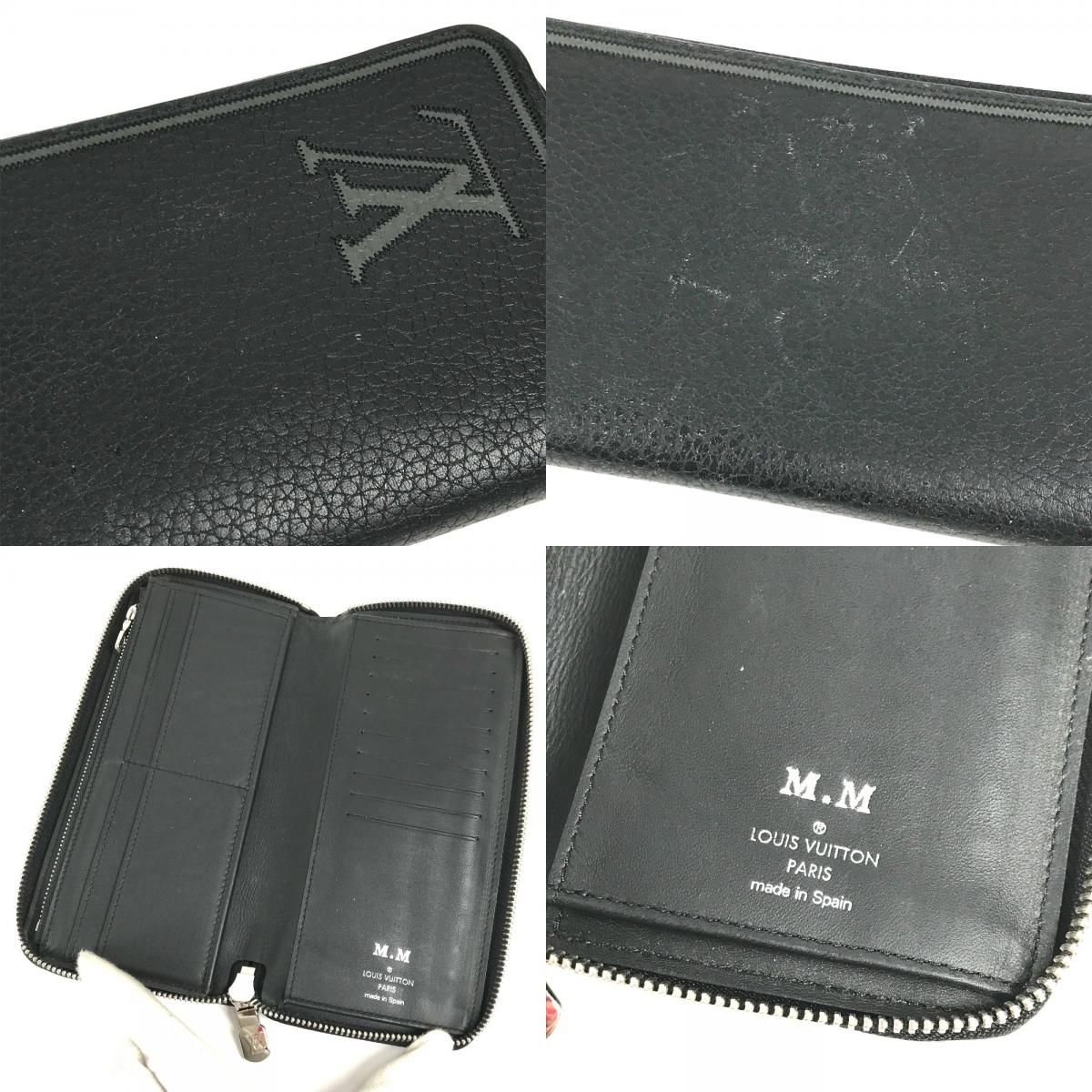 Louis Vuitton Wallet Vertical Zippy Taurillon Leather Noir Black — view 8