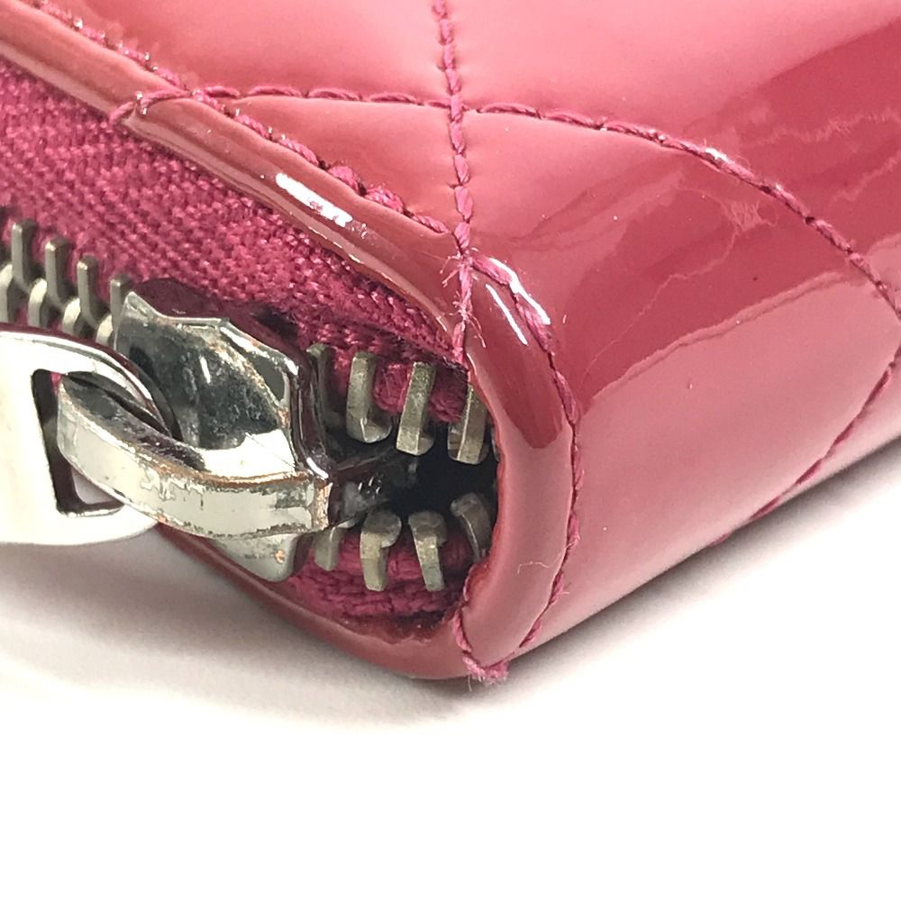 Chanel Coin Case CC Logo Quilted Enamel Pink Purple — view 7