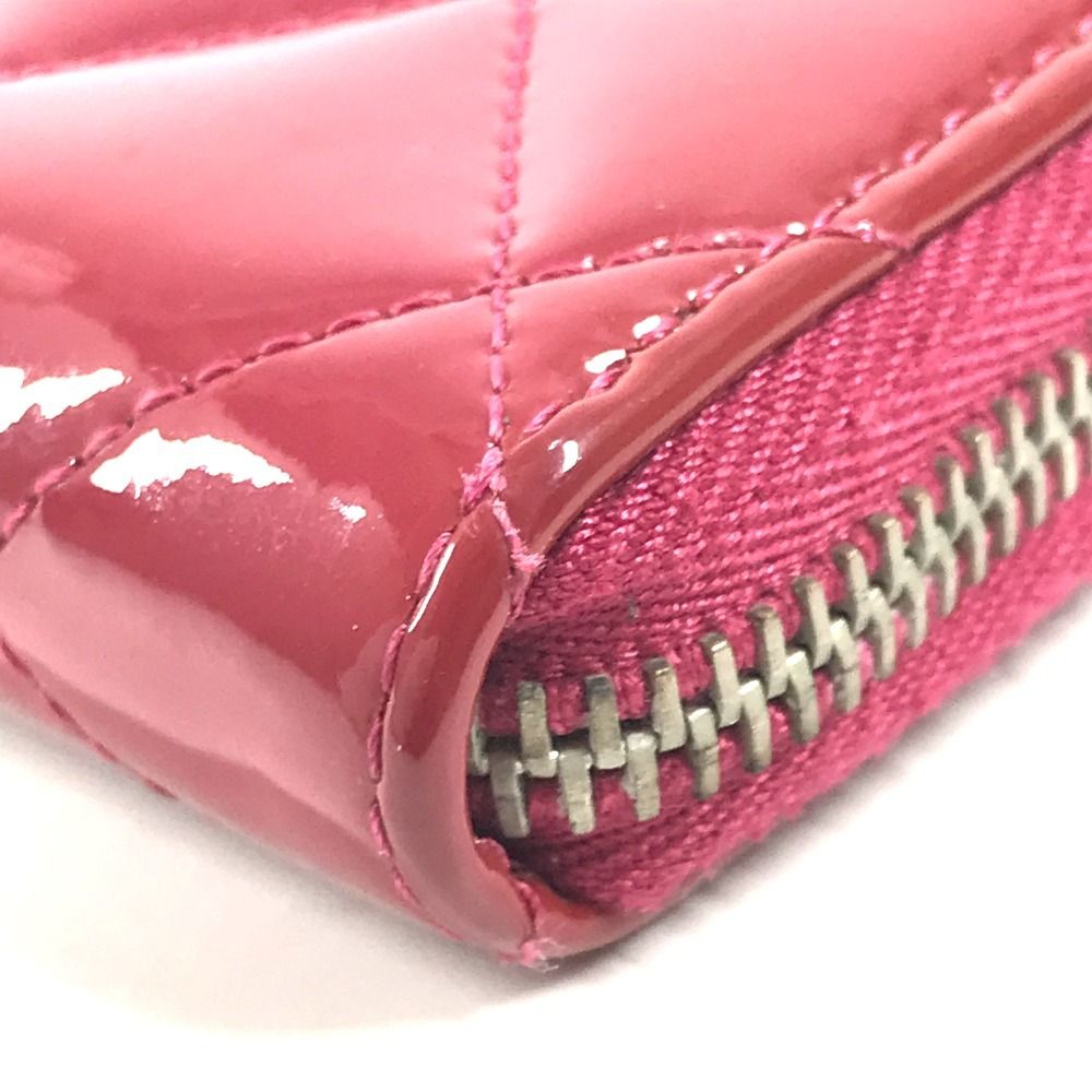 Chanel Coin Case CC Logo Quilted Enamel Pink Purple — view 6