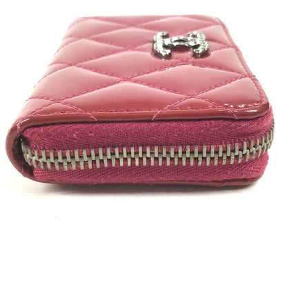 Chanel Coin Case CC Logo Quilted Enamel Pink Purple — view 4