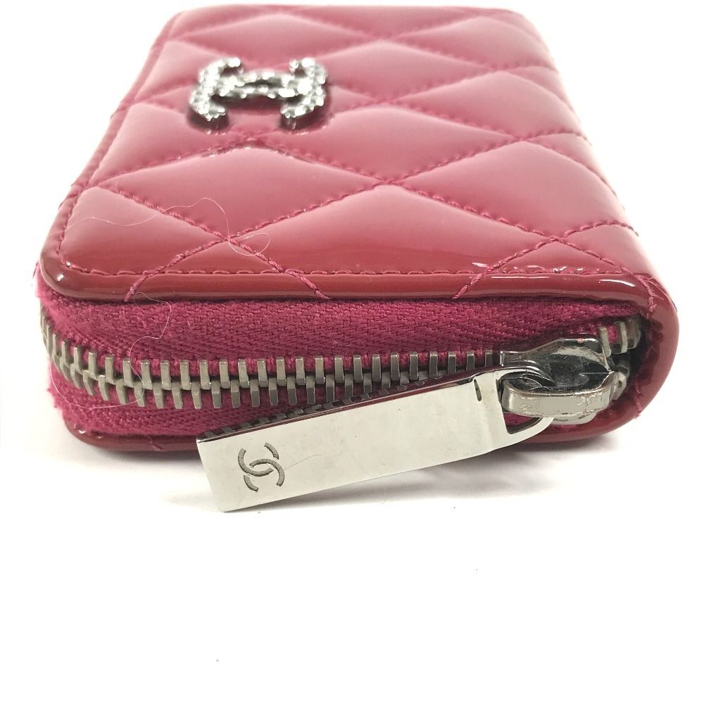 Chanel Coin Case CC Logo Quilted Enamel Pink Purple — view 3