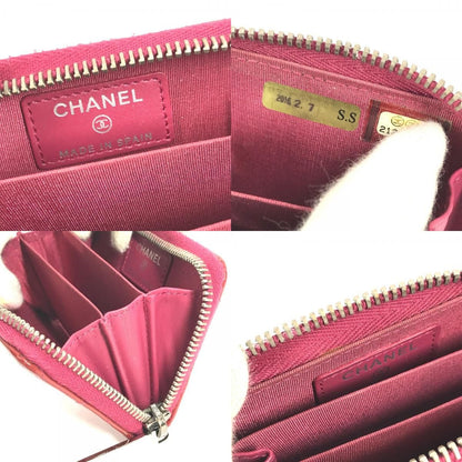 Chanel Coin Case CC Logo Quilted Enamel Pink Purple — view 9