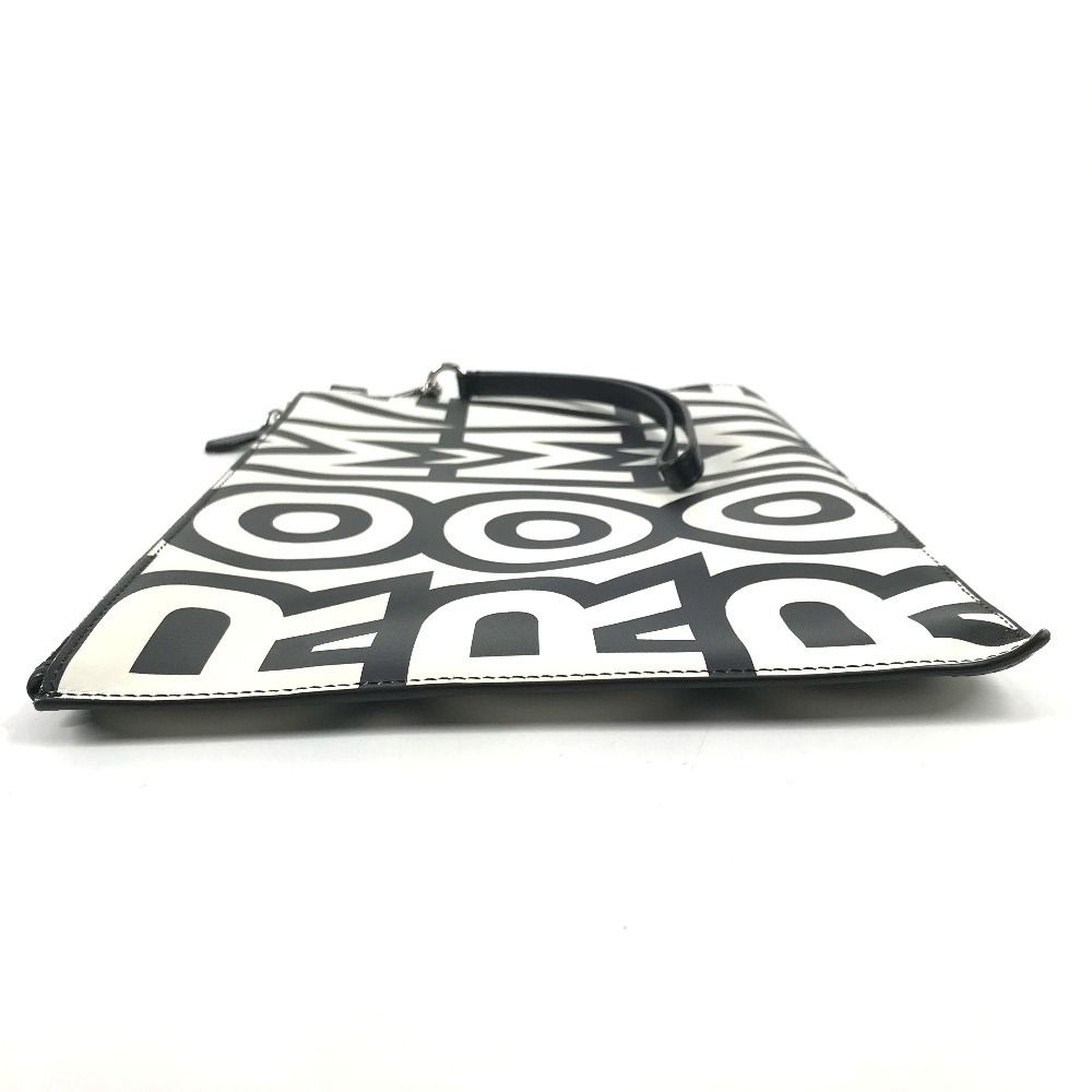 Fendi Clutch Logo Leather Black — view 4