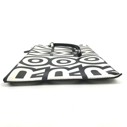 Fendi Clutch Logo Leather Black — view 4