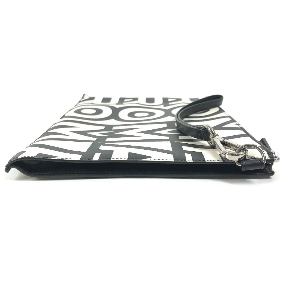 Fendi Clutch Logo Leather Black — view 3