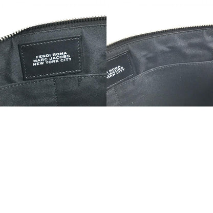 Fendi Clutch Logo Leather Black — view 9