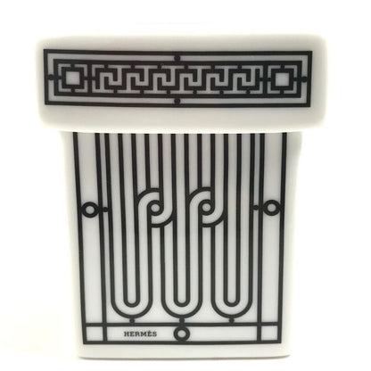 Hermes Deco Ash Mini Box Sugar Box Pottery White Shoulder Bag — view 3