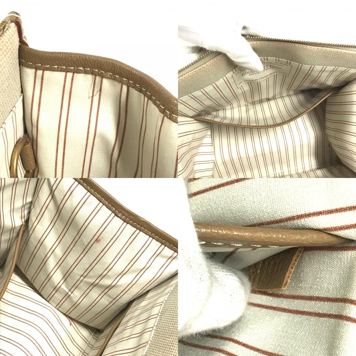 Louis Vuitton Tote Sac Neverfull 30 Leather Canvas Beige — view 9