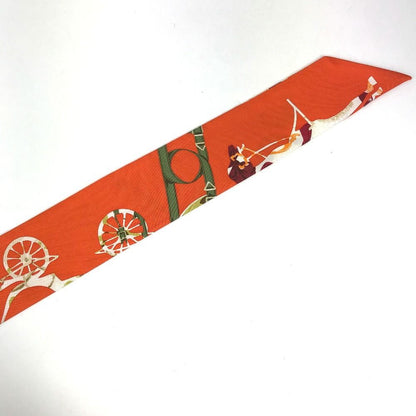 Hermes Scarf Twilly Silk Orange — view 7