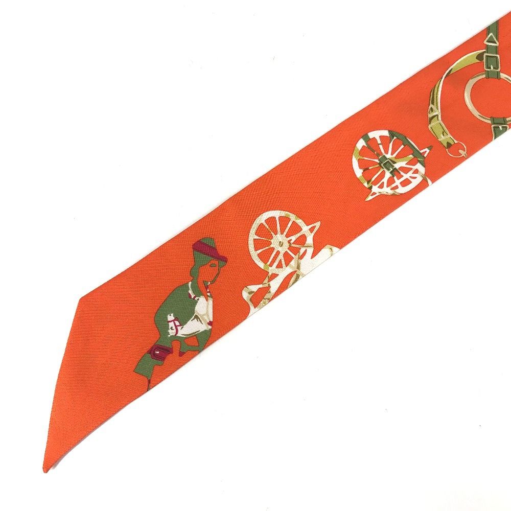 Hermes Scarf Twilly Silk Orange — view 5