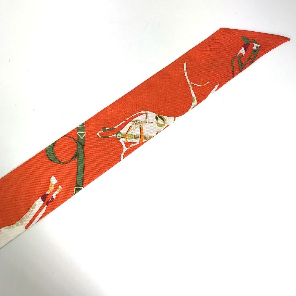 Hermes Scarf Twilly Silk Orange — view 4