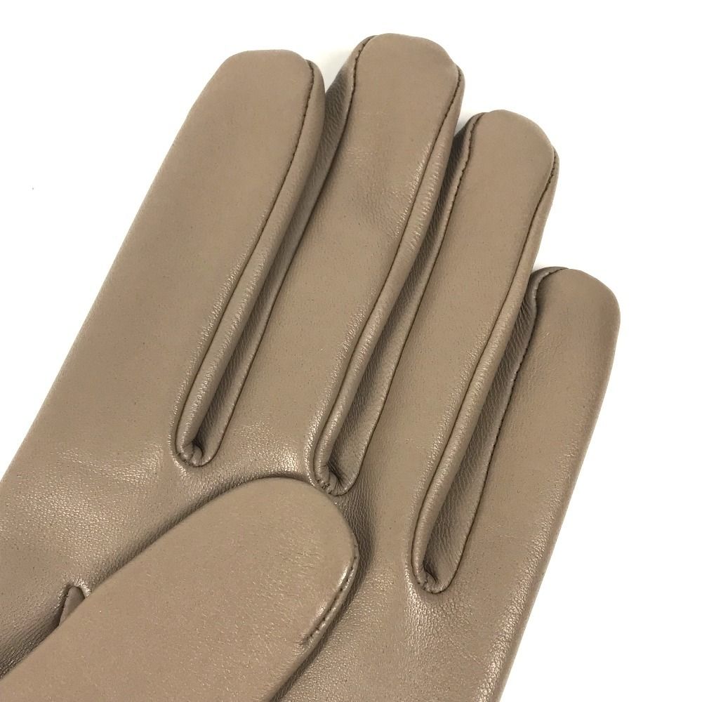 Hermes Gloves Leather Etoupe Gray — view 7