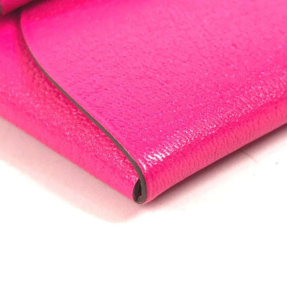 Hermes Coin Case Bastia Leather Pink — view 7