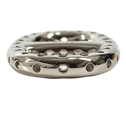Hermes Scarf Ring Mini Chaine D'ancre Perforet Brass Palladium Silver — view 4