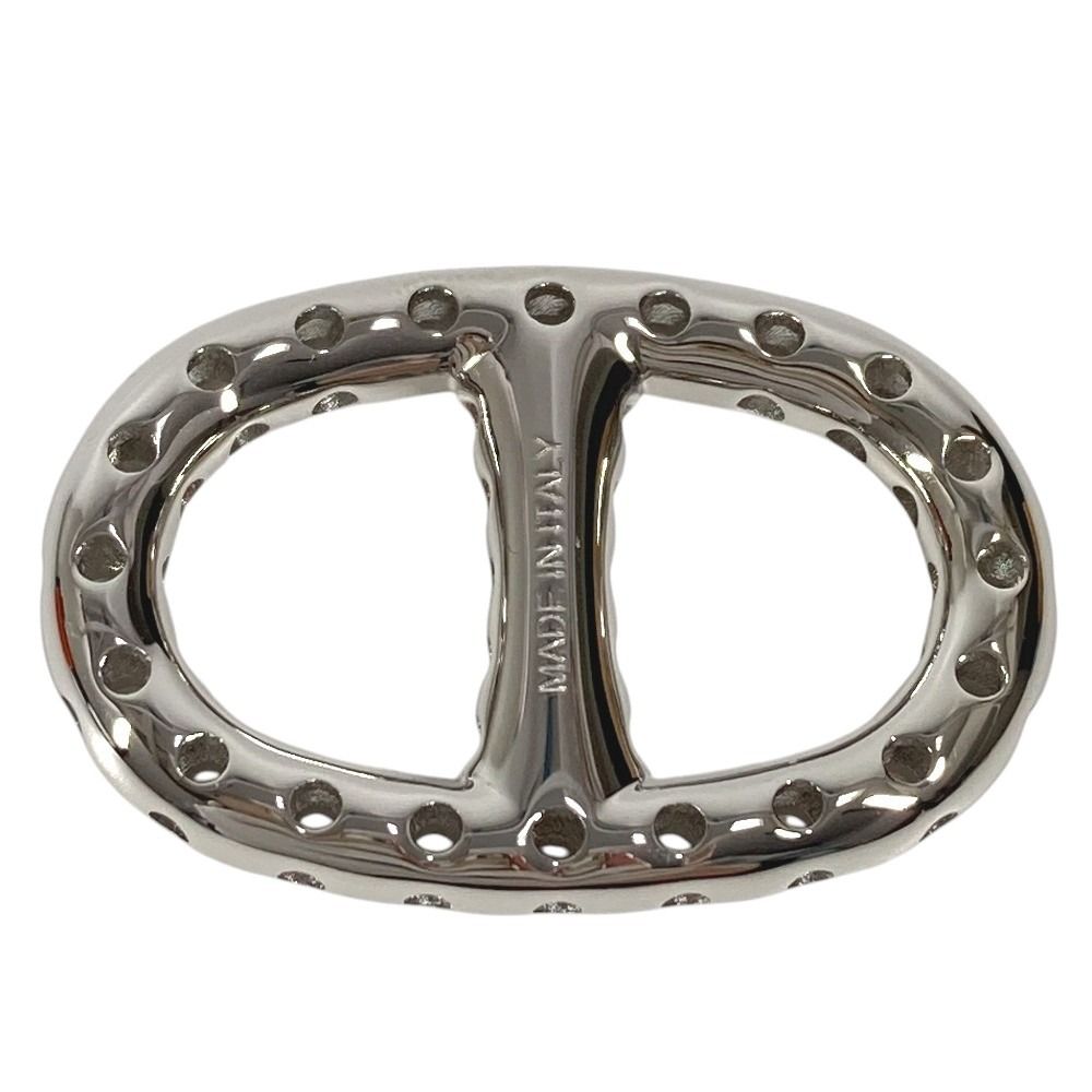 Hermes Scarf Ring Mini Chaine D'ancre Perforet Brass Palladium Silver — view 2