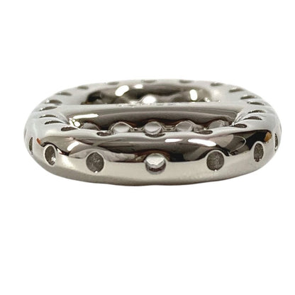 Hermes Scarf Ring Mini Chaine D'ancre Perforet Brass Palladium Silver — view 3