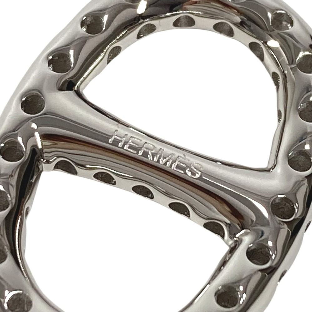 Hermes Scarf Ring Mini Chaine D'ancre Perforet Brass Palladium Silver — view 7