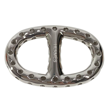 Hermes Scarf Ring Mini Chaine D'ancre Perforet Brass Palladium Silver