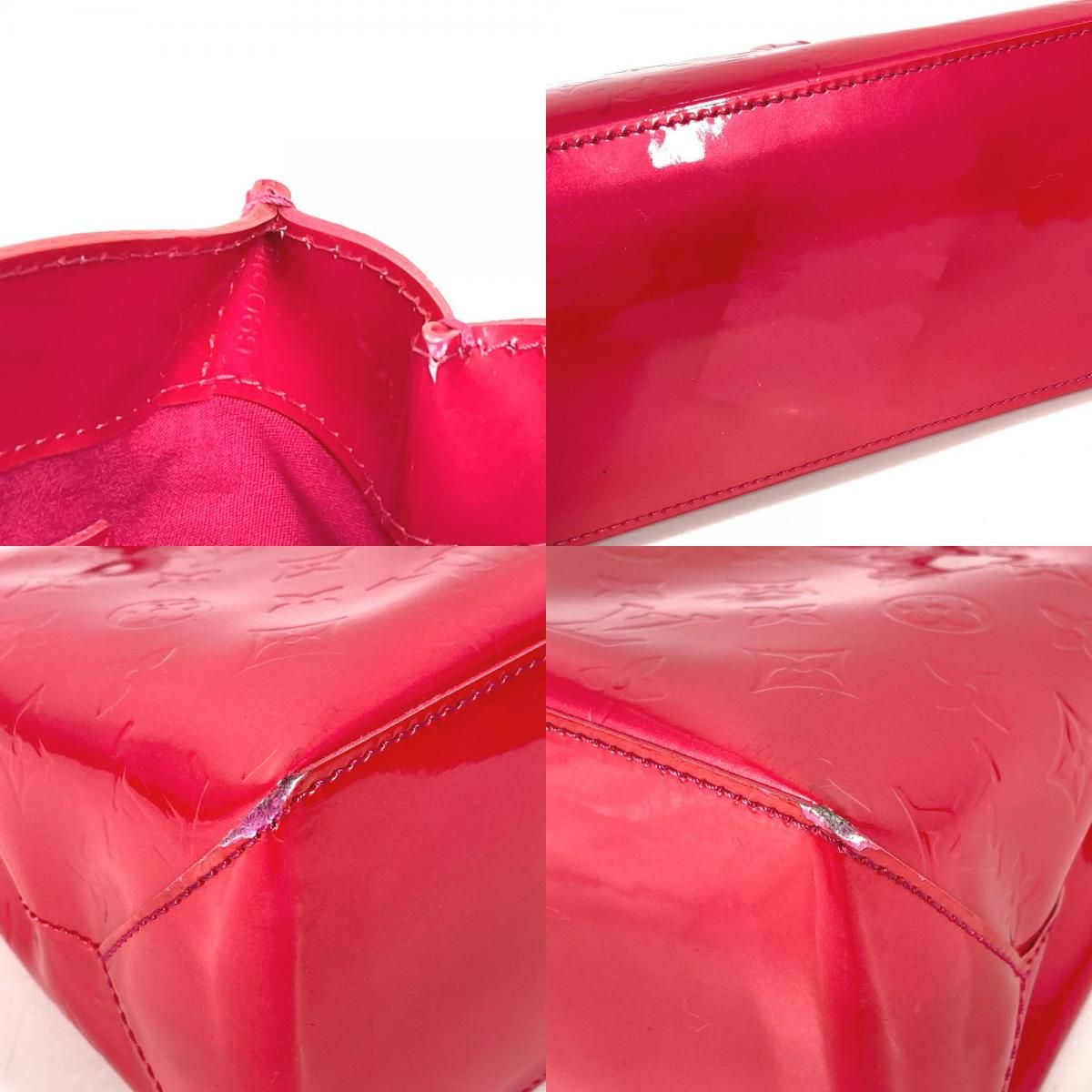 Louis Vuitton Handbag Wilshire Blue Bird Monogram Vernis Rose Pop Pink — view 9