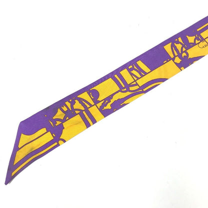 Hermes Scarf Twilly Tiri Silk Purple — view 5