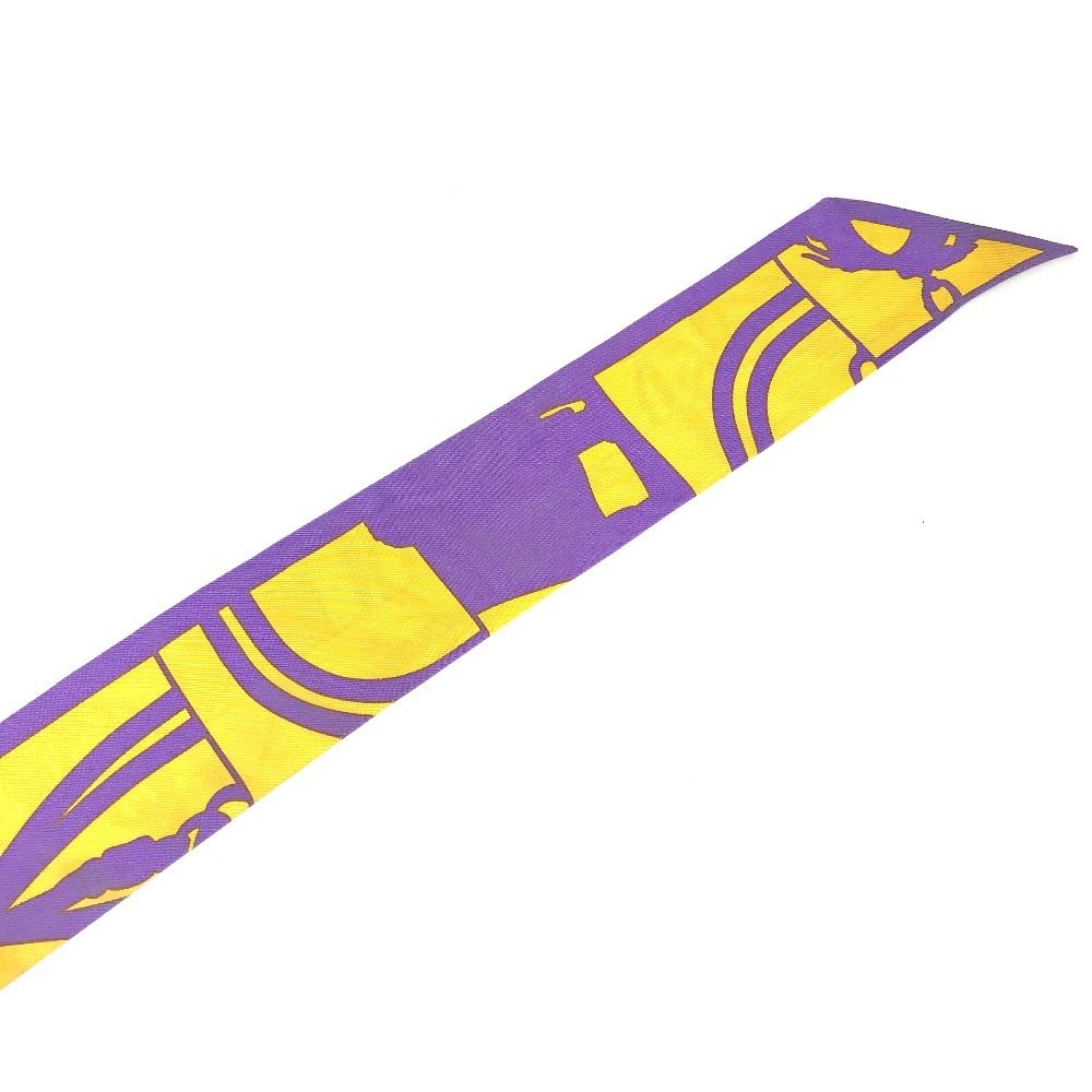 Hermes Scarf Twilly Tiri Silk Purple — view 4