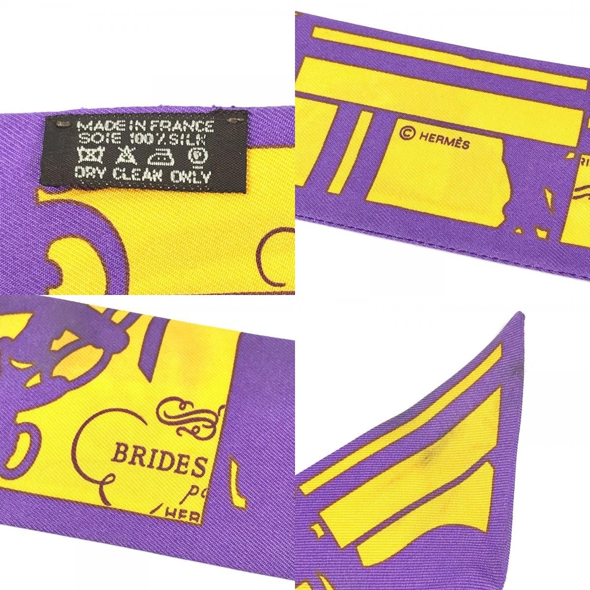 Hermes Scarf Twilly Tiri Silk Purple — view 8