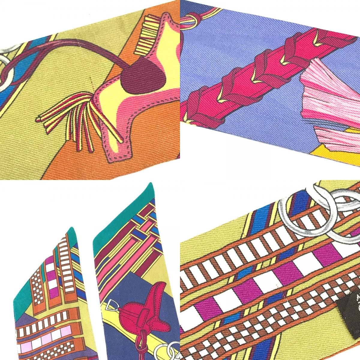 Hermes Scarf Twilly Tiri Silk Multicolor — view 8