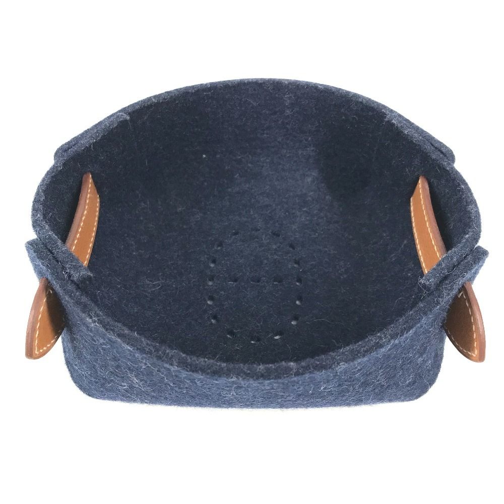 Hermes Case Vidopoche Passpass Felt Navy — view 2